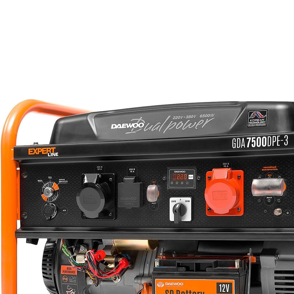 Бензиновий генератор Daewoo GDA 7500DPE-3 732629 фото